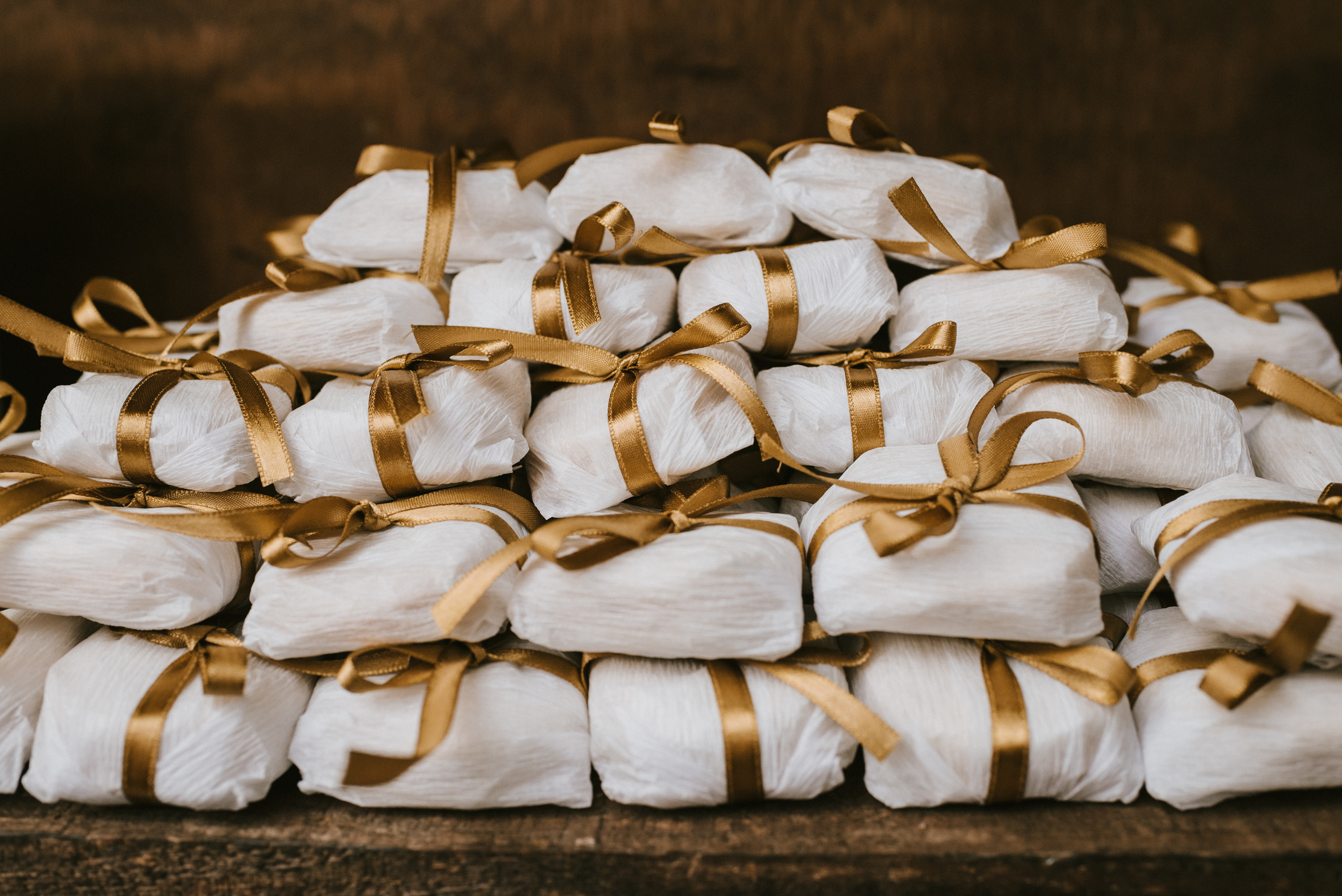 Stack of Bem-casado (Well-Married), traditional wedding sweet in Brazil